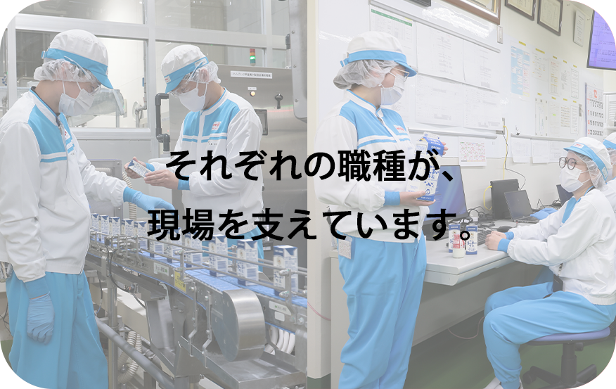 それぞれの職種が、現場を支えています。